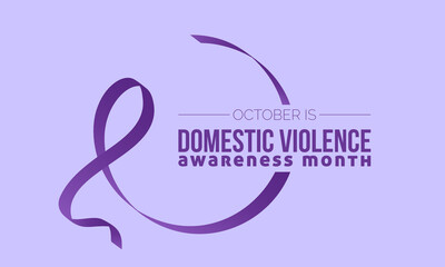 Vector illustration design concept of national domestic violence awareness month observed on every october