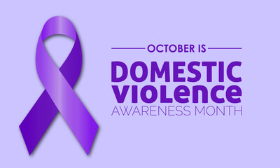 Vector illustration design concept of national domestic violence awareness month observed on every october