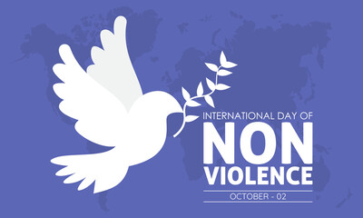 Vector illustration design concept of international day of non-violence observed on every 2nd october - Powered by Adobe
