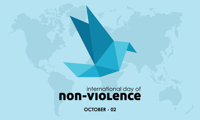 Obraz premium Vector illustration design concept of international day of non-violence observed on every 2nd october