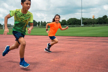 running races at the track with their brothers.