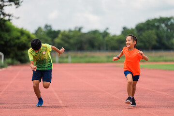 running races at the track with their brothers.