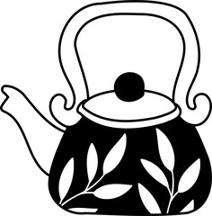 Hand Drawn Flower Kettle illustration