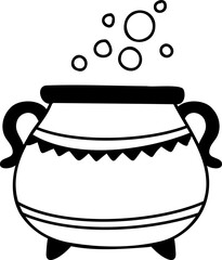 Hand Drawn Witch Cauldron illustration