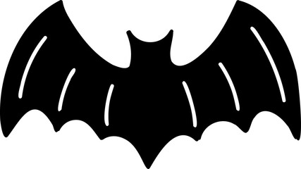 Hand Drawn shadow of bat illustration