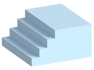 stair podium display stage background image, 3D illustration.