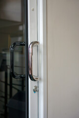Door handles stainless steel designed to look modern with glass doors.