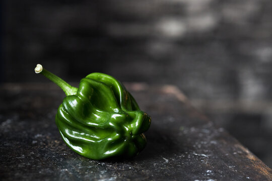 Green Pepper On Table