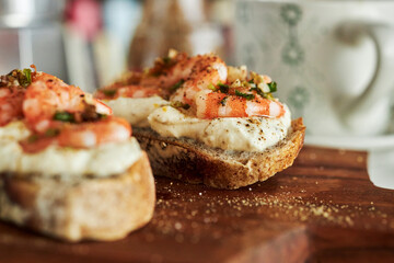 delicious and healthy toast for breakfast
