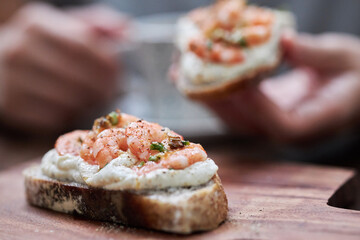 delicious and healthy toast for breakfast
