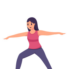 Obraz na płótnie Canvas Yoga Pose Character Design Illustration