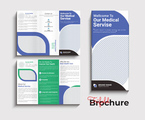 Medical Trifold Brochure Template.