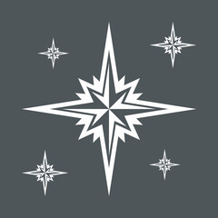 Star north quality vector illustration cut