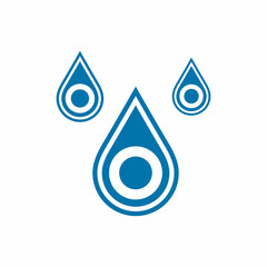 Water drop droplet raindrop icon illustration cut