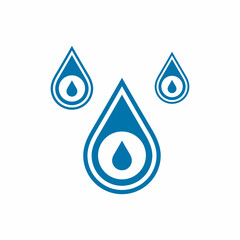 Water drop droplet raindrop icon illustration cut