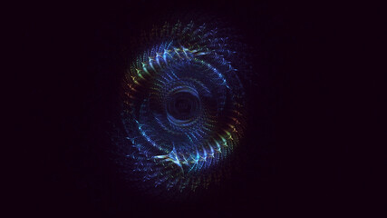 3D rendering abstract fractal light background