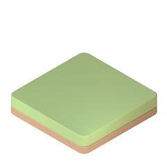 Land isometric illustration in 3D design