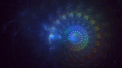 3D rendering abstract fractal light background