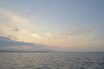 柔らかい夕焼け