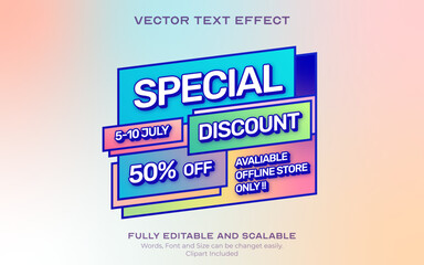Colorfull Retro Text Effect Special Discount