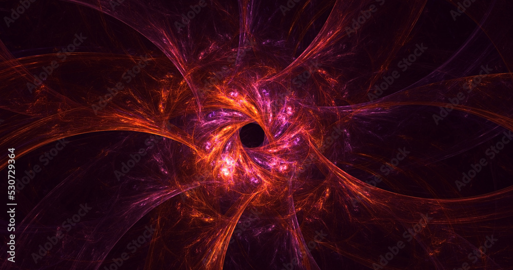 Poster 3d rendering abstract fractal light background