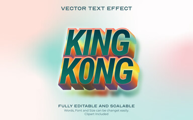 King Kong Text effect. Colorful bold typography text effect