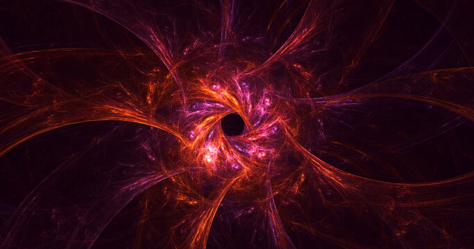 Fototapeta 3D rendering abstract fractal light background
