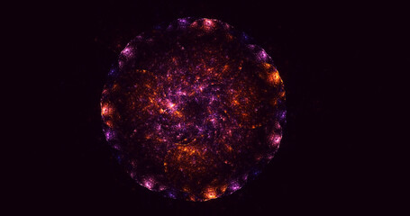 3D rendering abstract circle light background