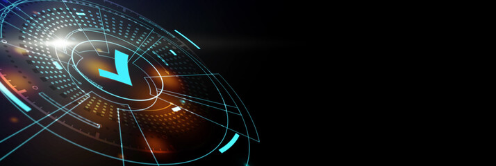 Standard quality control. Certification. Business, technology, internet and networking concept.  3d illustration