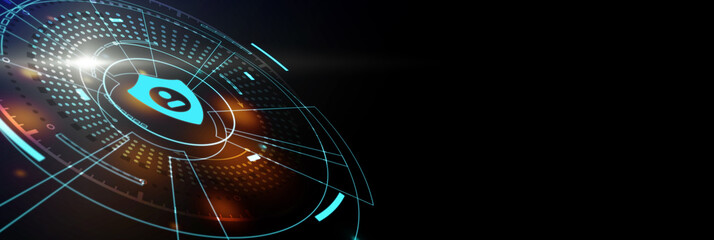 Cyber security data protection business technology privacy concept. 3d illustration