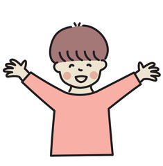 バンザイ　喜ぶ男性