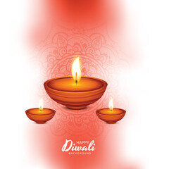 Happy diwali festival background with decorative floral design