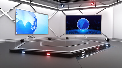 Studio Set Background 2268_3D Virtual TV Studio News_Studio Background	
