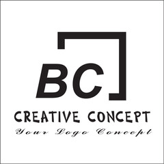 Square BC 2 Letter Logo Creative