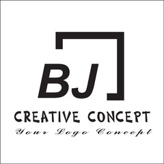 Square BJ 2 Letter Logo Creative