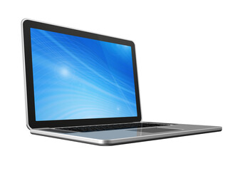 Laptop computer isolated on transparent background