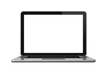 Laptop computer isolated on transparent background