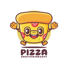 Pizza cartoon. fast food vector illustration