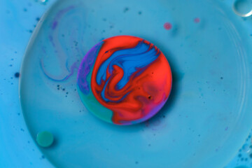 Fototapeta Colored circle, abstract art, vibrant colors, space obraz