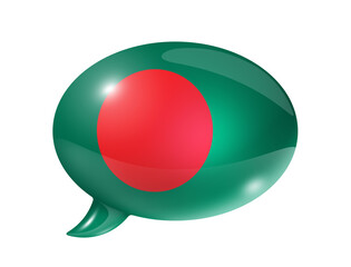 Bangladeshi flag speech bubble