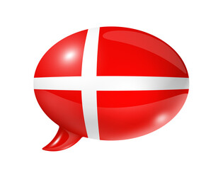 Danish flag speech bubble