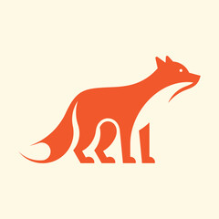 Fox logo. Icon design. Template elements