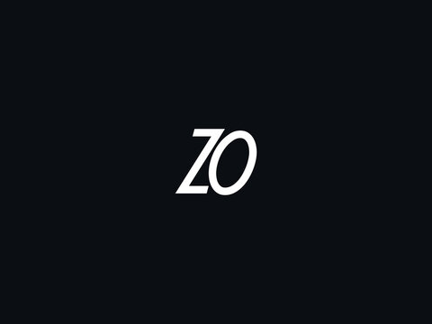 Modern ZO Letter Logo, z&o zo Logo Icon With Black And White Color Vector Image Design For All Kind Of Use