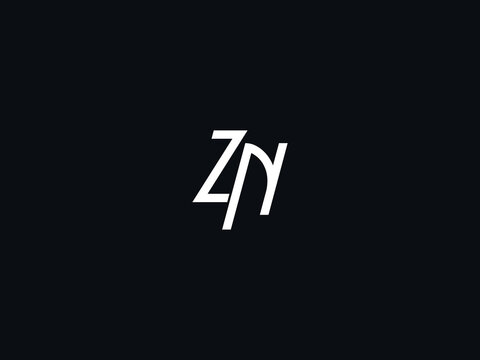 Modern ZN Letter Logo, z&n zn Logo Icon With Black And White Color Vector Image Design For All Kind Of Use