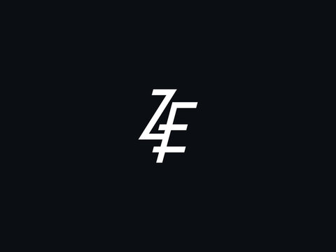 Modern ZE Letter Logo, z&e ze Logo Icon With Black And White Color Vector Image Design For All Kind Of Use