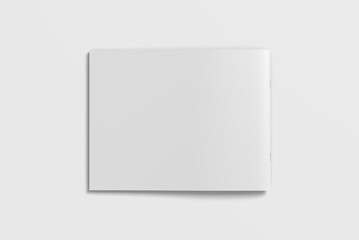 Blank landscape back cover us letter size top view