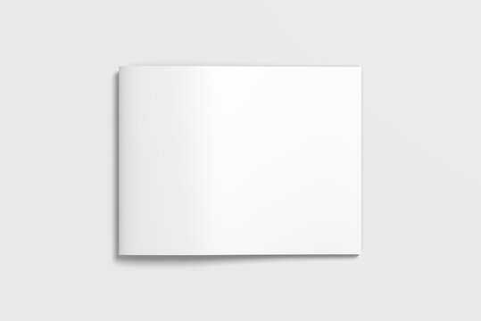 Blank landscape back cover us letter size top view