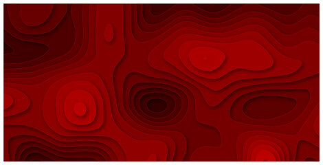 Luxury red abstract papercut background with 3d geometry circles.abstract hexagon papercut design background with overlap layer><