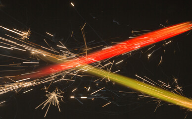 flames on a black background closeup