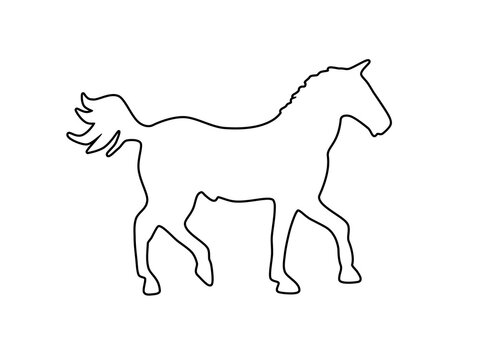 horse icon isolated on white background. vector illustration eps